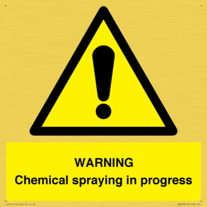WARNING Chemical spraying in progress